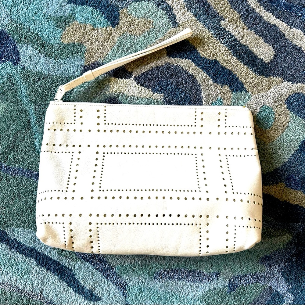 New Never Used Clemente Large Leather Clutch. Fun & Unique.